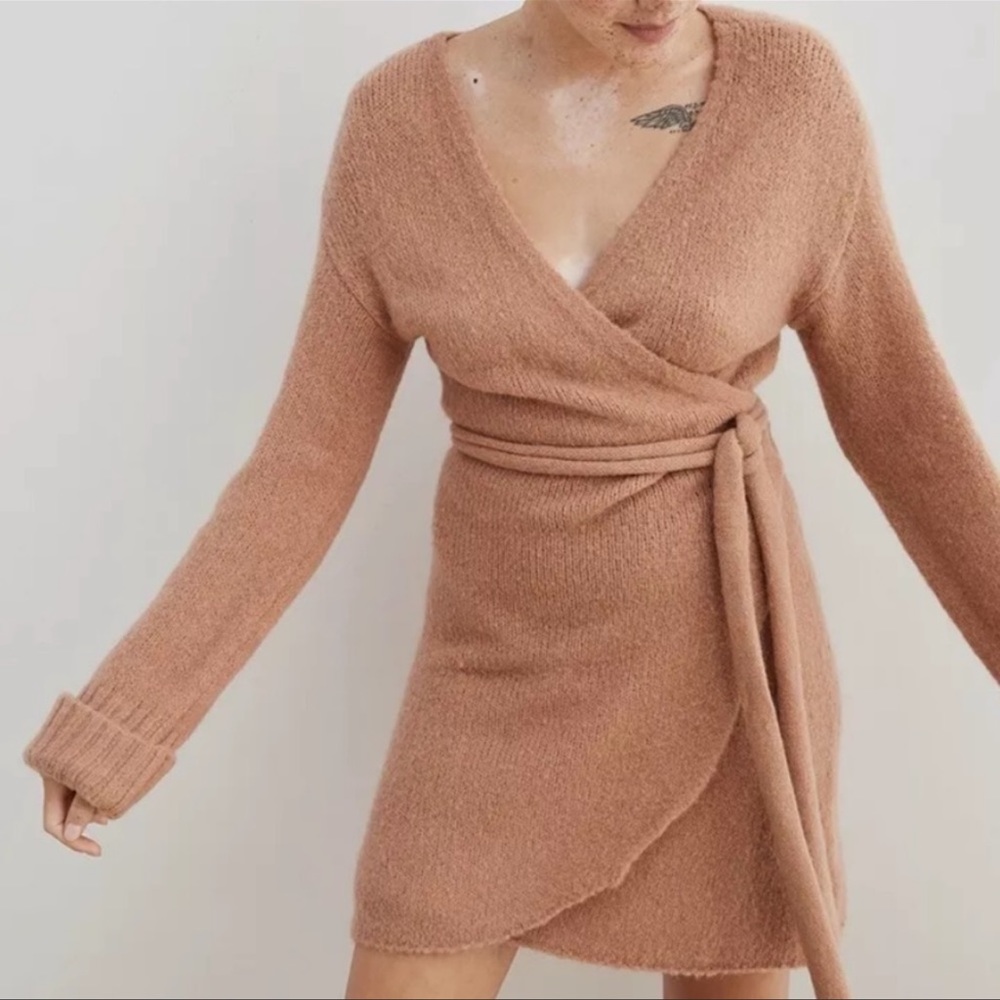 Aerie sweater wrap dress